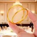 48 Pcs Gold Wedding Napkin Rings, Metal Spiral Napkin Rings Durable Napkins Buckles Elegant Banquet Serviette Buckles for Wedding, Party, Thanksgiving, Christmas, Table Decorations