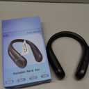 Portable Neck Fan,Hands Free Personal Wearable Bladeless Fan,6000mAh USB Rechargeable,360 Cooling,LED Display,4-Speeds,Birthday Gifts for Men Women Dad Mom,Fathers Day,Mothers Day Gifts (Black)