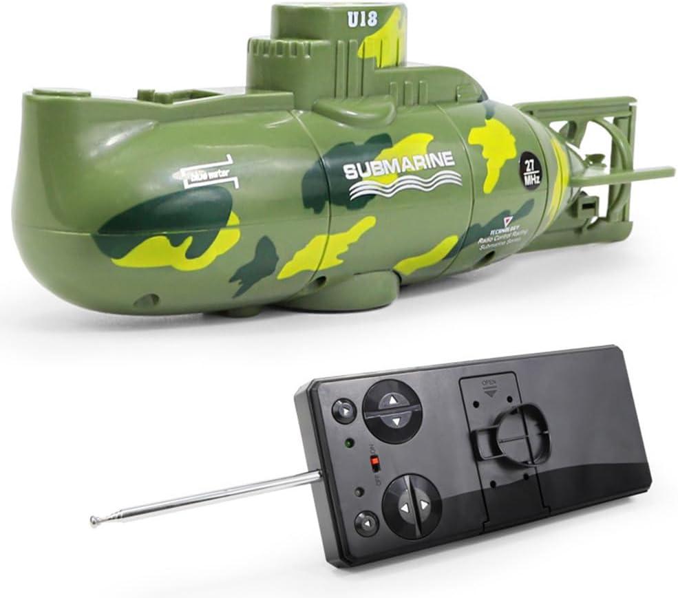 High Simulation Military Nuclear Remote Control Submarine Toy for Kids – Dive, Float & 360° Rotation in Water Tanks & Bathtubs –6 Channel，channelPerfect Gift for Children, Green 