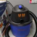 Koblenz Wet Dry Vacuum Cleaner, 2 Gallon 2.0 PHP, 60 CFM, 10 ft Reach, Twist-N-Lock Hose, Small Shop Vac, Portable Shop Vac for Home Car Garage Workshop, Accessories Included, Blue/Black, WD-2L