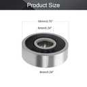 2 x Othmro 20Pcs 626-2RS Deep Groove Ball Bearings, Double Plastic Sealed Bearings, Carbon Steel Roller Guide Bearing 0.24x0.75x0.24inch for Dental Equipment Skateboards Ship Rudder Shafts Scooters