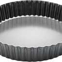 Deep Dish Quiche Pan, 11 x 2 Tall Pie Pan Deep Tart Pan with Removable Bottom, Nonstick Large Fluted Tart Mold Loose Base Round Deep Pizza Pan for Baking Easter Pie