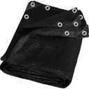 90% Black 6 ft X 12 ft Heavy Duty Shade Mesh Tarp Shade Cloth Taped Edge with Grommets for Outdoor Plant Cover Patio Tomatoes Barn Kennel Greenhouse