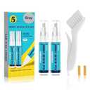 NADAMOO Grout Pen Gray - 2 Large Size 20ml Tile Grout Paint Pen - Restore Grout Line - 2 Replacement Nibs and 1 Cleaning Brush
