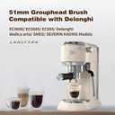 51mm Grouphead Brush Compatible with Delonghi EC0680/ EC0685/ EC885/ Delonghi dedica arte/Smeg/Severin KA5995 Espresso Coffee Machine Cleaning all Grouphead 51mm coffee Maker