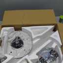 Ohniyou 60'' Ceiling Fan with Lights, Industrial Ceiling Fan with 5 Aluminum Blades, App/Remote Controlled, Dimmable, for Outdoor Patio, Living Room, White