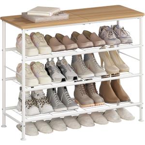 SUOERNUO 4 Tier Shoe Rack Organizer for Closet Shoe Storage for Entryway