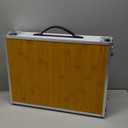 PLANEXPERT Folding Camping Table,3 Feet Portable Outdoor Table with Aluminum Legs,3 Fold Lightweight Beach Table with Handle,Camping Accessories for Home Picnic BBQ Garden Cooking