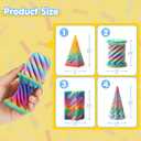 JOYIN 4 Pack Impossible Cone Fidget Toys, Pastel Color 3D Printed Spiral Cone Flexible Impossible Pyramid Passthrough Fidget Toys for Stress Relief, Kids Adults Gifts for Classroom