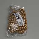 12 Feet Christmas Wooden Bead Garland Wood Bead Garland Christmas Tree Decorations for Xmas Holiday Favors (Gold)