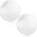 Retisee 2 Pcs 6 Inch Glass Lamp Shade Replacement Milky White Glass Globes Shade Frosted 2.67 Inches Fitter Opening Lighting Fixture Replacement Light Bulb Cover