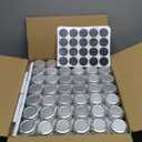 210 Pcs 1 oz Metal Tins Aluminum Containers with 5 Markers 10 Label Stickers and 100 Shrink Wraps Screw Top Round Tin Cans with Lids for DIY Salves Candles Wax Lip Balm Cosmetic