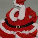 Dog Christmas Dress Santa Hat Dog Christmas Outfit Holiday Santa Costume Outfit Clothes for Small Medium Dogs (X-Large)