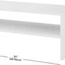 Whitmor Wood Stackable 2-Shelf Shoe Rack, White, 24 inches