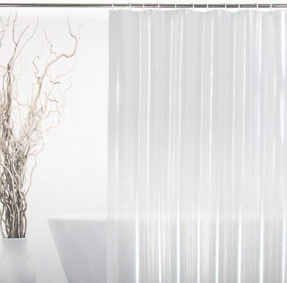 EurCross 72 x 108 inch Extra Long Clear Shower Curtain Liner with 5 Magnets, PVC Free Thick EVA Shower Liner, Heavy Duty Weighted Clear Shower Curtain for Bathroom 108 inch Length