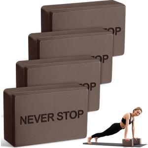 RoundFunny Yoga Blocks Non Slip Pilates Foam Brick