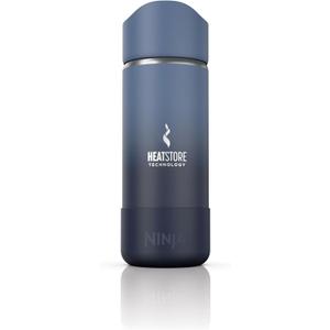 Ninja, Travel Mug, Sip Perfect 16oz, Brings Hot Drinks to Sippable Temperature in Minutes, Stainless Steel, Leak Proof, Dishwasher Safe, Metal Insulated Tumbler, Navy, DW1603NV
