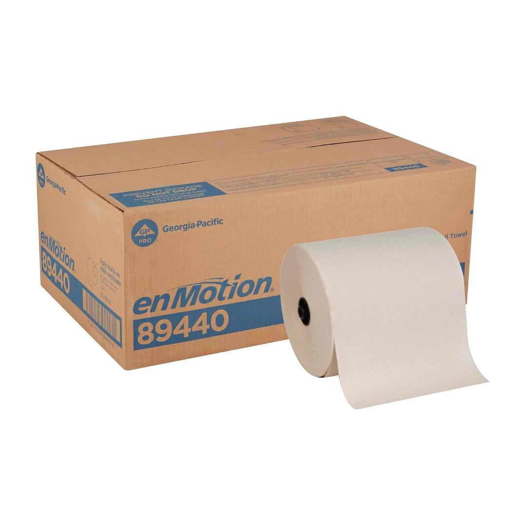 enMotion GeorgiaPacific (by GP PRO) 8 in 700 Linear Feet Recycled Paper Towel Roll, Brown, 6Roll Case Paper Towel Rolls, 89440, 6 CT