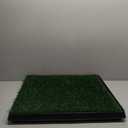 Dog Grass Pad with Tray, Dog Litter Box, Grass Pad for Dogs Indoor&Outdoor, Dog Potty Tray, Washable Puppy Pee Pad Turf for Dogs to Pee on Balcony Patio (25" x 21")