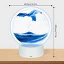 Moving Sand Art Picture in Motion, Relaxing Home Decor for Living Space for Office and Living Space (Blue)