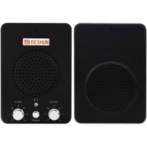 DESHUN Dual-Way Window Intercom, Voice Amplifier,Window Speaker System for Business,Bank,Dental Clinic, Office, School, Station (Sliver)