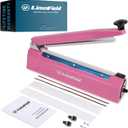 Sealer Pro, Patented 12-inch Impulse Heat Sealer, 7-mm Sealing Width Super Heavy Duty Bag Sealing Machine with Extra 2 Replacements, 1Fuse Included, Dragon Fruit