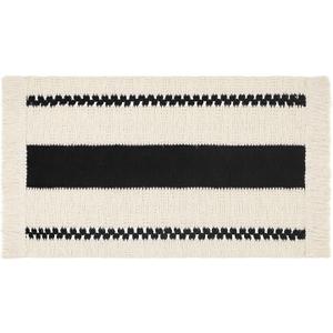 Boho Placemats, Natural Cotton Farmhouse Style Place Mats with Tassel for Kitchen and Dining Table Decor (Black, Set of 6)