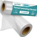 EXTRIC Thermal Laminating Film Roll 2 PK, 25x500-1.5 Mil 1” Core