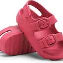 2 x INMINPIN Toddler Boys Girls Buckle Sandals Comfort Open Toe Sandal with Adjustable Back Strap (Pink)