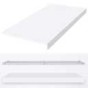 Hoolerry 1 PC Wire Rack Covers 16 x 33 Inch Wood Shelf Covers for Wire Shelving Pantry Shelves Covers Rack Liner Shelf Liners for Bathroom Kitchen Shelving Upgrade, White