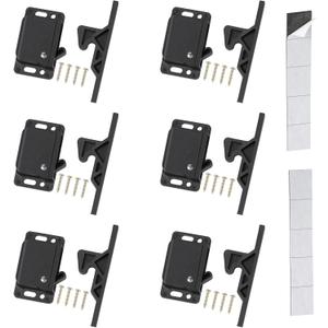RV Drawer Latches and Catches, Eurizen 6 Pack RV Cabinet Door Latches and Catches, 10 Pull Force Latches for Home and Cabinet Doors, Ideal for RV, Camper, Motor, Home, Trailor