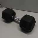 Fitvids Hex Dumbbells Rubber Coated Hand Weights for Exercises and Fitness, Single​s, 35LB