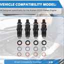 4 Pieces Fuel Injector Kit for Nissan SD22 Diesel Engine Replaces OEM 16600-37502 Complete Fuel Injection System Upgrade