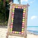 2 x 69Ft Hawaiian Bulletin Board Border Beach Ball Swimming Ring Parasol Flip Flops Adhesive Border Trim for Summer Classroom Chalkboard Wall Decor