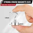 3 x TOP MAGNETS Magnetic Hooks, 2025 Cruise Cabins Ship Essentials 50Lbs Strong Heavy Duty Magnets 12Pcs Magnet Hook for Classroom Home Refrigerator Door Fridge Camping Hanging (Silver)