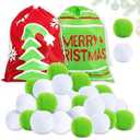 5 Pack Christmas Snow Ball Set Fight Fun 2.8 Inches Plush Snowmen Balls Artificial Fake Ball  for Christmas Winter Game Indoor Outdoor