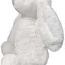 White Bunny Stuffed Animalt - Adorable Plush Companion for Cuddles & Playtime. Soft & Huggable with Lifelike Features. Ideal Gift for Kids (White 15.8")
