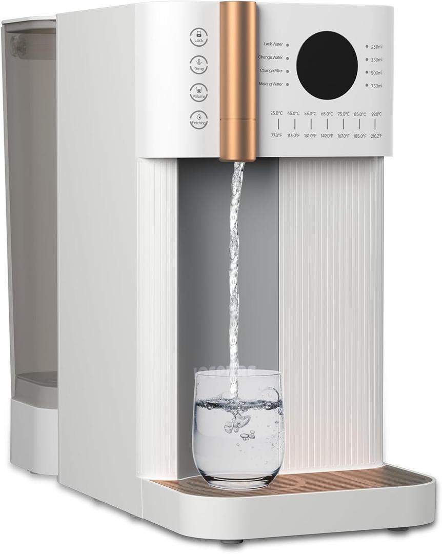 ICEPURE Countertop Reverse Osmosis Water Filtration System NSF/ANSI 58 Certified, 4 Stage Composite Filter, 3: 1 Pure to Drain, Bottleless Water Dispenser, Reduce PFAS PFOA PFOS (No Installation)
