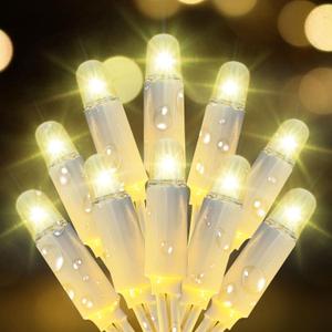 Christmas Lights 34FT Outdoor Waterproof Decoration String Lights 100 Count Warm White for Wedding Outdoor Indoor Xmas Party Christmas Tree Bushes (1, 34ft)