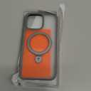 TORRAS Magnetic Ostand for iPhone 15 Pro Max Case, [Military Grade Drop Tested][Compatible with MagSafe][Build in Kickstand] Translucent Hard Back Anti-Fingerprint 6.7" 2023, Natural Titanium Grey