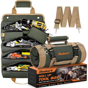 Fathers Day Gift for Husband Dad Men, Roll Up Tool Bag, Fathers Day Gift from Daughter Wife Son, Anniversary Birthday Gifts for Men Him, Portable Tool Organization for Mechanic Welding Electrician