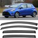 Window Visors Rain Guards for 2012-2018 Toyota Yaris Hatchback, Out-Channel Window Vent Wind Deflectors Visors Shades for 12-18 Toyota Yaris