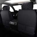 YIERTAI Tundra Seat Covers Compatible with Toyota Tundra 2008-2022 2023 2024 2025 2026 Crewmax Double Cab SR5 Limited Platinum TRD Pro Tundrasine 1794 Edition Waterproof Leather (5 PCS Full Set/Black)