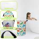 Laundry Basket Cute Dinosaurs Laundry Hamper Large Laundry Basket Storage Basket Tote Bag Collapsible Organizer Basket for Bathroom,Laundry,Bedroom 17.3 x16.5 Inch