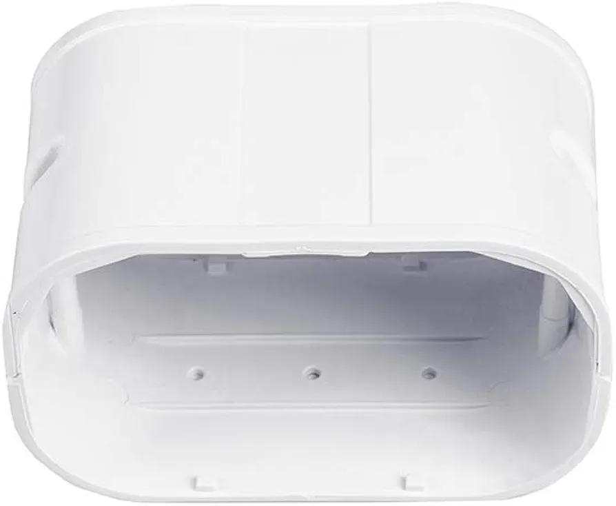 LyPrem PVC Line Cover Kit Parts Accessories for Ductless Mini Split (4" Flat Elbow,White)