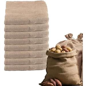 ZOENHOU 8 Packs 40 x 24 Inch Large Burlap Bags, Potato Sack Burlap Sacks for Gardening, School Racing Game, Adults, and Family Games