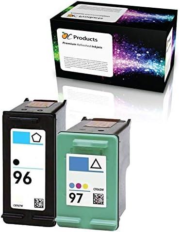 Refilled Ink Cartridge Replacement for HP 96 and HP 97 for Officejet 7310 7210 Deskjet 9800 6988 6980 PhotoSmart 8050 (1 Black 1 Color)