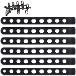 (6-Pack) Replacement Bike Rack Cradle Straps .49" Ladder-Style Strap Holes Compatible with Thule 1/2" Tab 534 Bike Rack Straps Replacement