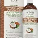 Viva Naturals Organic Fractionated Coconut Oil - Skin & Hair Moisturizer, Relaxing Massage and Body Oil, Carrier Oil for Essential Oils Mixing, Pure Non-Greasy Coconut Oil for Skin and Hair, 16 fl oz
