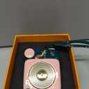 Muzen Mini Bluetooth Speaker, Button Small Cute Portable Metal Retro Wireless Speaker with Loud Volume Great Sound and Portable Lanyard & Gift Bag for Office Classic Vintage Decor (Pink)